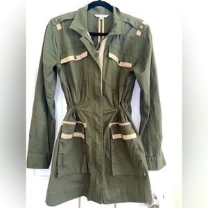 Cabi Anorak Zip Jacket Army Green Olive Women’s Classic Fall Light Coat